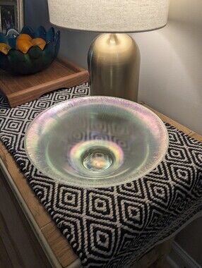 Antique Steuben iridescent Verre de Soie glass bowl Iridescent glass